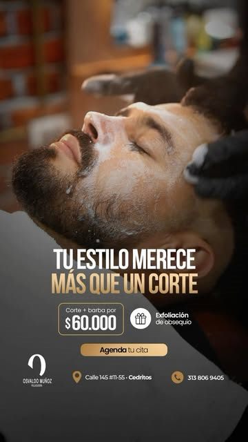 Cliente con mascarilla durante el ritual de barbería