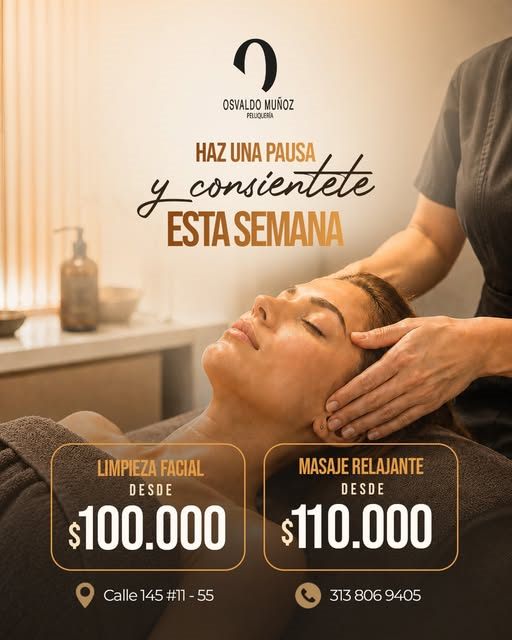 Publicación del salón: limpieza facial y masaje relajante